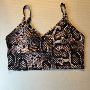 Purple snake skin print top